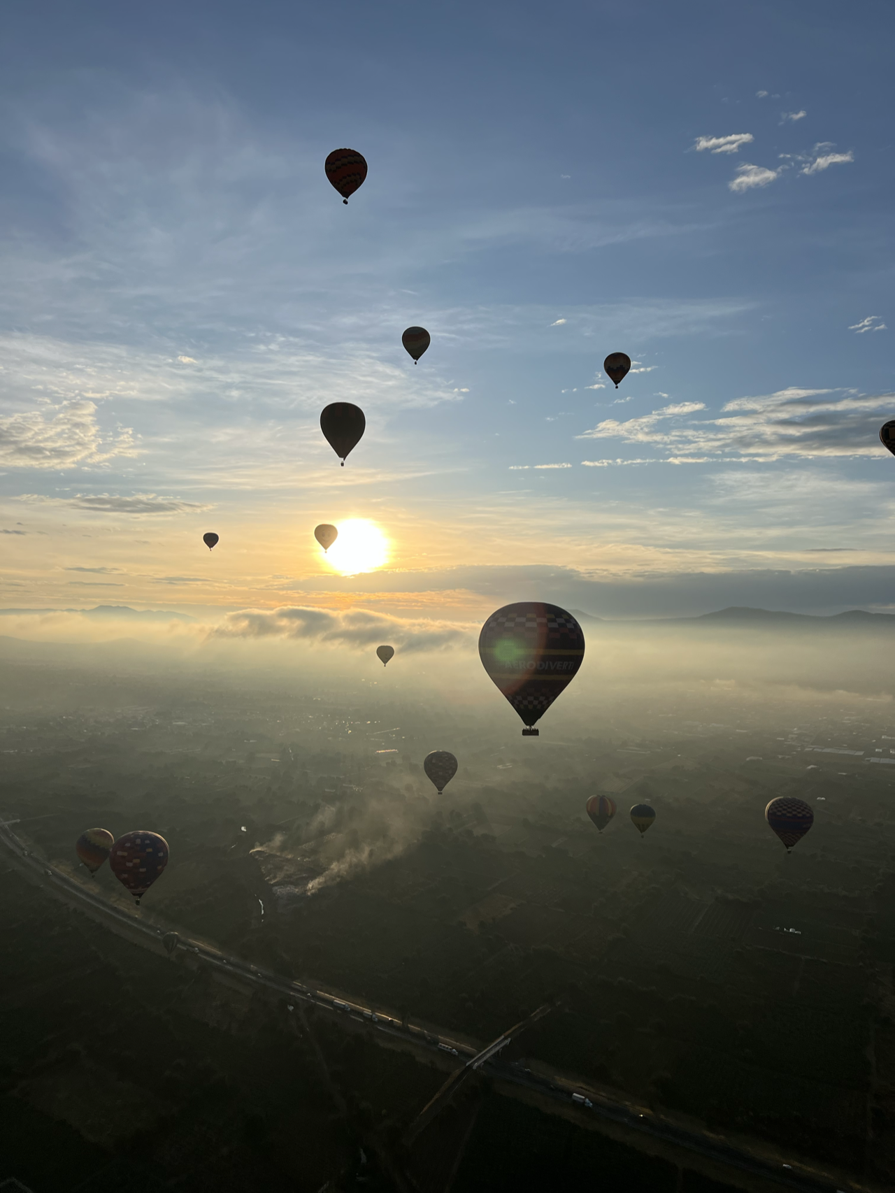 Balloons at sunrise